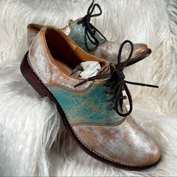 Bed Stu Shoes - BED STÜ WOMEN FURY OXFORD SADDLE SHOES LEATHER COBBLER VINTAGE DISTRESSED